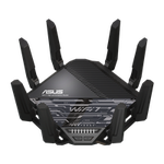 The ASUS RT-BE96U router with Gigabit WiFi, 4 N/A ETH-ports and
                                             0 USB-ports