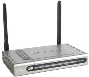 Thumbnail for the D-Link DSL-G624M router with 54mbps WiFi, 4 100mbps ETH-ports and
                                         0 USB-ports