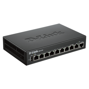 Thumbnail for the D-Link DSR-250 router with No WiFi, 8 N/A ETH-ports and
                                         0 USB-ports