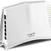 The DrayTek Vigor 2130n router has 300mbps WiFi, 4 N/A ETH-ports and 0 USB-ports. 