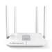 The EDUP EP-2655 router has Gigabit WiFi, 4 100mbps ETH-ports and 0 USB-ports. It has a total combined WiFi throughput of 1200 Mpbs.