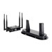 The Lippert Components WiFi On-the-Go WE826-T router has 300mbps WiFi, 4 100mbps ETH-ports and 0 USB-ports. 