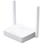 The Mercusys MW301R V1 router with 300mbps WiFi, 2 100mbps ETH-ports and
                                                 0 USB-ports