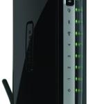 The Netgear DGN2200v4 router with 300mbps WiFi, 4 100mbps ETH-ports and
                                                 0 USB-ports