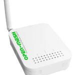 The Open-Mesh OM1P router with 54mbps WiFi, 1 100mbps ETH-ports and
                                                 0 USB-ports