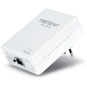 Thumbnail for the TRENDnet TPL-401E router with No WiFi, 1 N/A ETH-ports and
                                         0 USB-ports