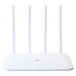 The Xiaomi MiWiFi 4C router with 300mbps WiFi, 2 100mbps ETH-ports and
                                                 0 USB-ports