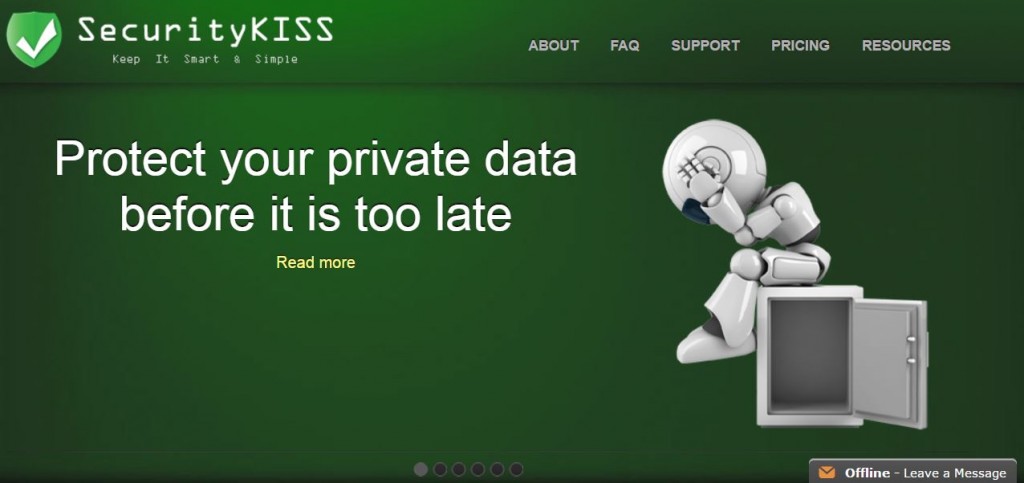 SecurityKiss - Tunnel redirects all your online data through an impenetrable tunnel to our security gateway