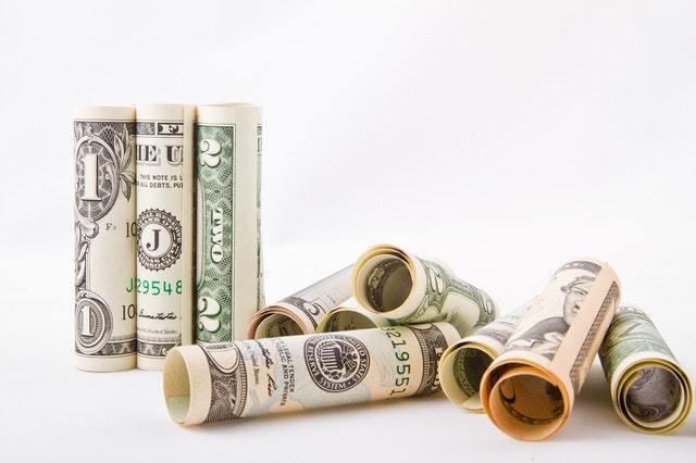 rolls of dollar bills