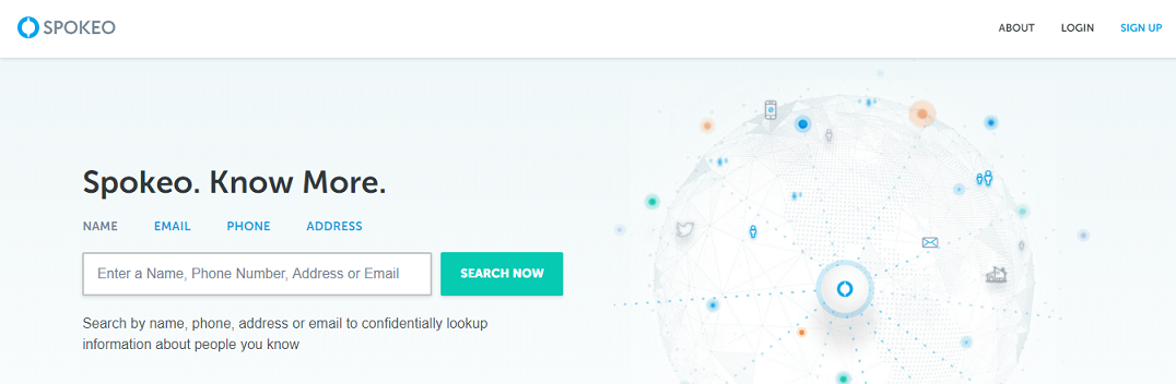Spokeo, search engine that retrieves information from public records