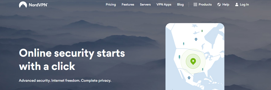 NordVPN Main Page